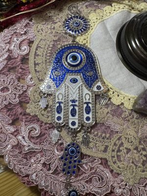 Mano de Fátima Azul