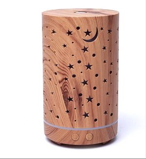 Difusor de aromas Starlight grabado en madera