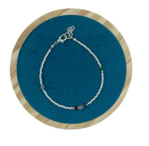 Pulsera Nepalés de Gemas Extra Finas - Perla y Cuentas Cortadas