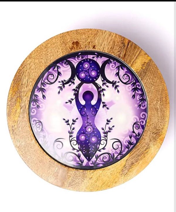 Mesa auxiliar de madera con estampado Diosa de la luna en cristal (calidad B
Vuelve la semana próxima - Imagen 3