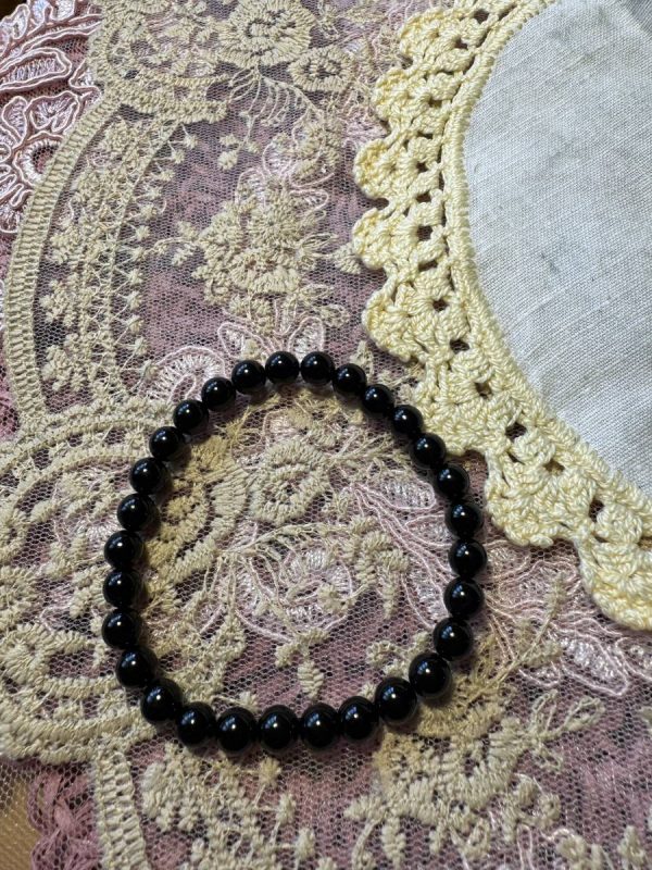 Pulsera Turmalina Negra 6mm