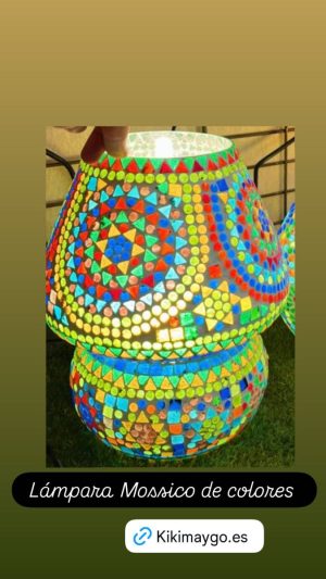 Lámpara Mosaico Colores Mediana
