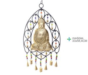 Buda de metal, 33 x 58 cm, 4 cm