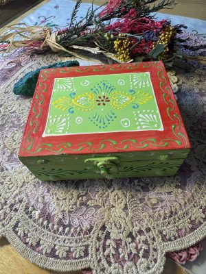 Caja de Madera pintada a Mano