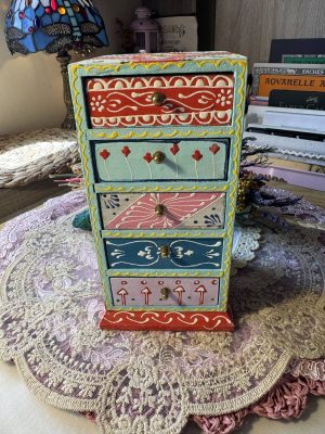 Cajonera decorada Azul