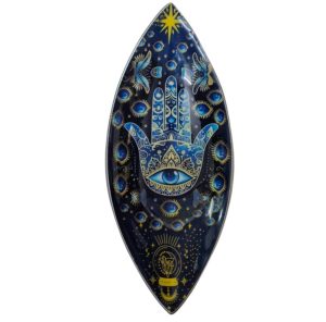 Porta incienso esmaltado - Aluminio - Hamsa Azul