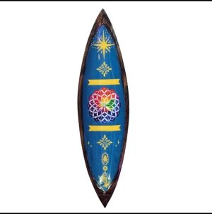 Porta Incienso Esmaltado - Madera de Mango - Mandala