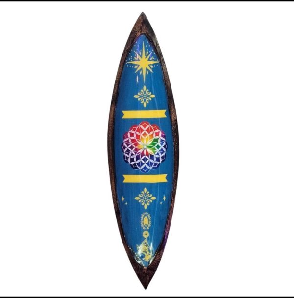 Porta Incienso Esmaltado - Madera de Mango - Mandala