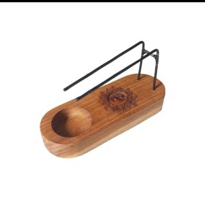 Quemador Palo Santo Pequeño - Madera de Teca - Diseño Yin y Yang