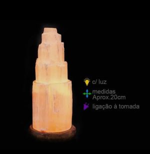 Lámpara de Selenita con base 20 cm