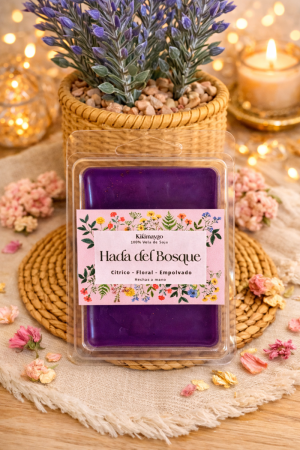 Wax melts artesanales Hada del bosque
100% cera de soja
Hechas a mano