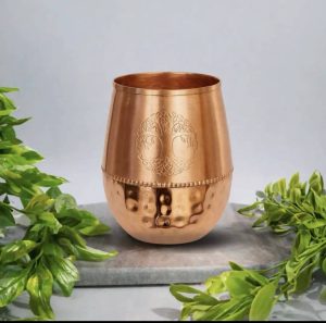Vaso de cobre puro serie Árbol de la Vida -
400 ml (pesado