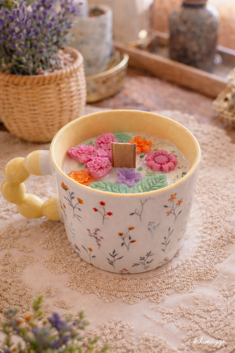 Taza Vela Alas de Mariposa Amarilla