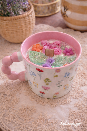 Taza vela Alas de Mariposa Rosa