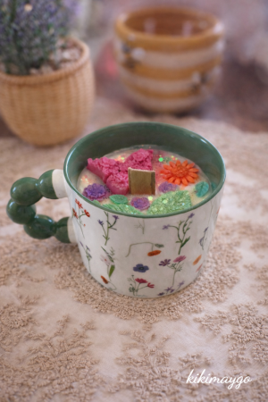 Taza vela Alas de Mariposa verde