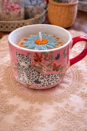 Vela Taza leopardo