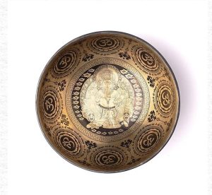 Cuenco Tibetano  grabado de Ganesha (bajo pedido )
