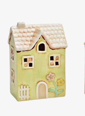 Casa luces led cerámica verde