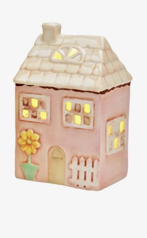 Casa luces led cerámica Rosa