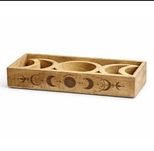 Bandeja de Tarot fases lunares con soporte cartas