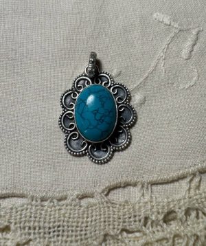 Colgante Plata turquesa