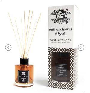 Difusor aromático 120 ml oro,Mirra,incienso
