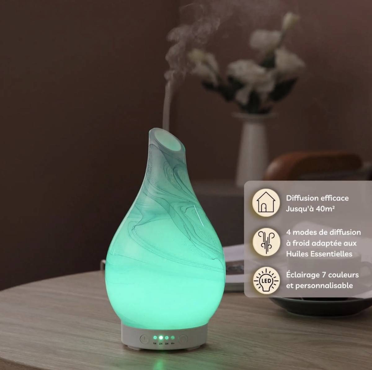 Difusor de vidrio YangTsé con fragancia y aceite esencial - Imagen 4